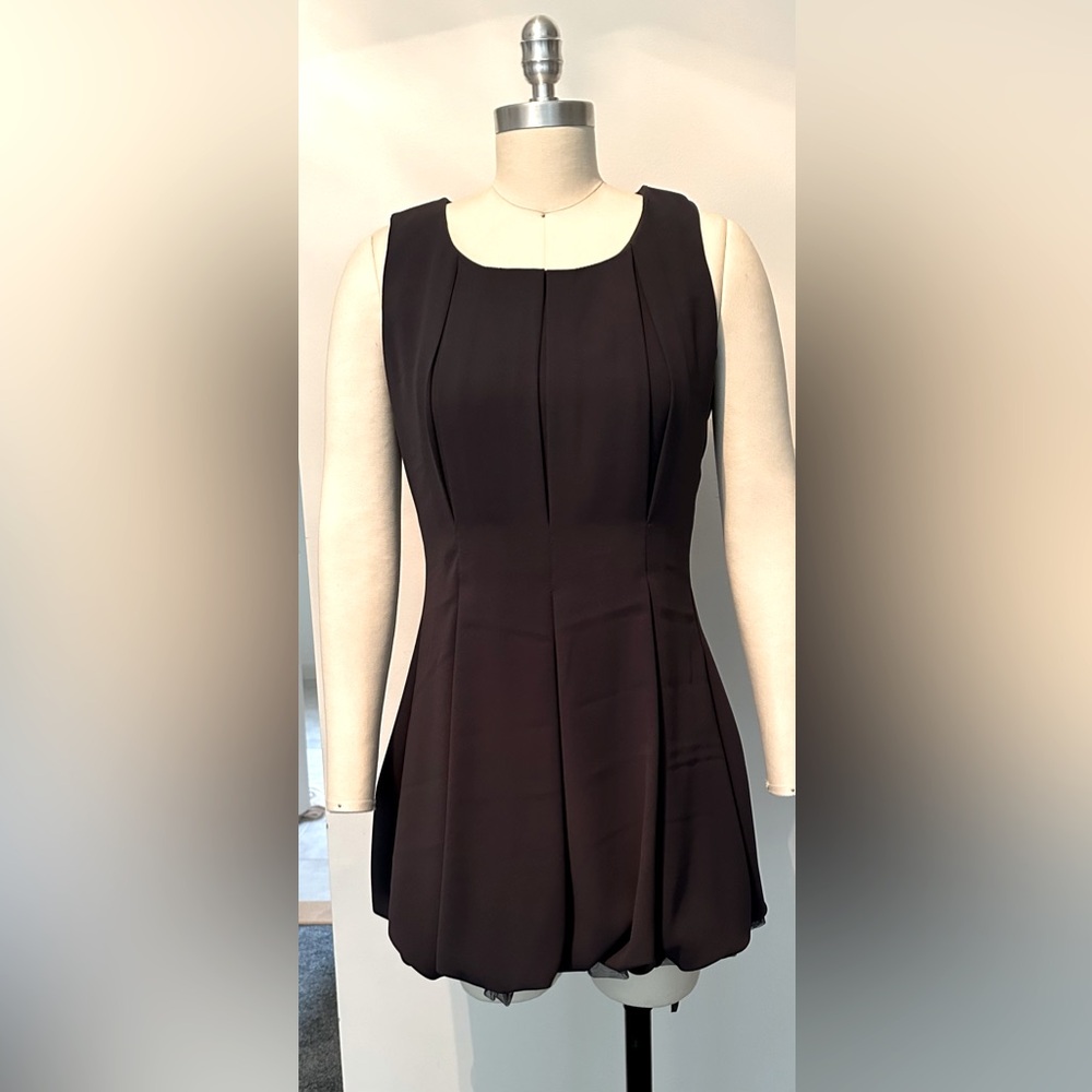 Charmant Black Mini Bubble Cocktail Dress, Size M
